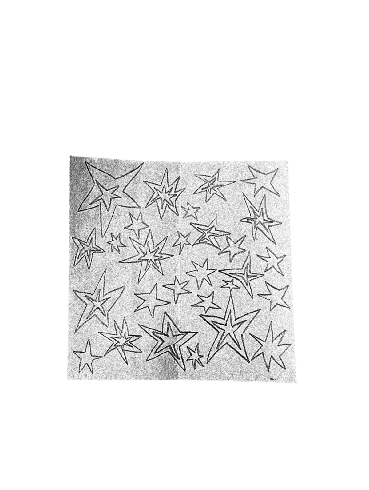 Dessin au crayon d’un ciel rempli d’étoiles